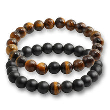 Load image into Gallery viewer, Tiger Eye Stone Bracelets 2 Pcs/set