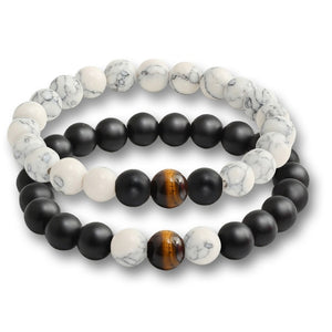 Tiger Eye Stone Bracelets 2 Pcs/set