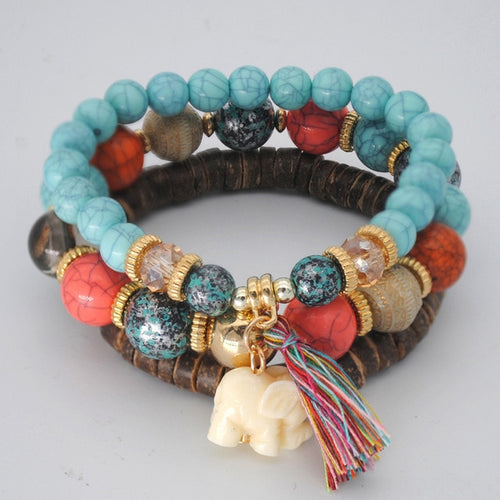 Boho Charm Bracelet Set