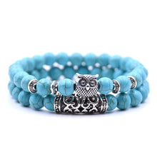 Load image into Gallery viewer, Watchful Owl Stone Bracelet