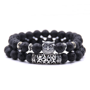 Watchful Owl Stone Bracelet