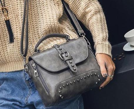 Rivet Buckle Shoulder Bag